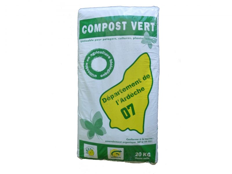 Compost vert amendement organique PRO 10 sacs 20 kg